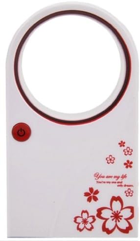 HenWa Mini USB Air Condition Bladeless Portable Refrigeration Fans Desktop, Red