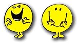 Mr Happy Enamel Cufflinks