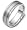6.5mm Titanium & 18 Karat White Gold Wedding Band Ring - 6.25