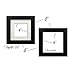 Tiny Mighty Frames 3-Set, Wood Square Instagram Photo Frame, 6x6 (5.5x5.5 Window), 4x4 Mat (3.75x3.75 Window), Hanging (3, Black)