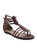 Gladiator Flat Sandal Women's Size Shoe With Triple Ankle Strap And Closed Heel