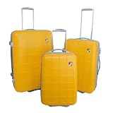 Heys Cubis Hardside 3 Piece Set TSA Locks,Neon Yellow