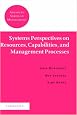 Systems Perspectives on Resources, Capabilities, and Management Processes (Advanced Series in Management) (Advanced Series in Management) (Advances in Tourism Research Series)