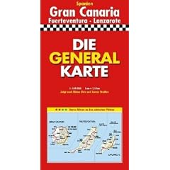 Die Generalkarte Gran Canaria Fuerteventura/Lanzarote 1:150 000