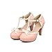 Carol Shoes Fashion T Strap Bows Womens Platform High Heel Pumps Shoes