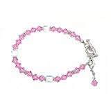 Bracelet - B294 - Swarovski (tm) Crystal Serenity Cube - Toggle Closure ~ Rose