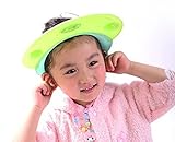 これで 安心 シャンプー ハット ベビー キッズ 用 シリコン製 頭に フィット (黄緑)