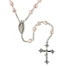 Jewelry : Simulated Freshwater Pink Pearl SilverTone Rosary