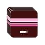 Personal Name Gift - "QUOT" Set of 4 Mini-Mousepad Coasters (pink design)