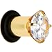4 Gauge Cz Gold Electro Titanium Tunnel Plug