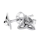 Bling Jewelry Sterling Silver Trinity Celtic Stud Earrings