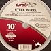 10 x 1.75 Steel Ribbed Ball Bearing Wheel, 1/2 Bore, 1-1/2 Bore Length, Load Rating 80lbs.