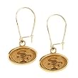 14K Yellow San Francisco 49ers NFL Logo Dangle Earrings