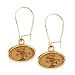 14K Yellow San Francisco 49ers NFL Logo Dangle Earrings