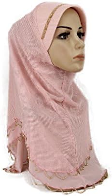 Arisa Yashmak for Women Easy to Wear Headscarf Muslim Hijab Scarf Pink