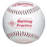 Diamond Machine Batting Practice Baseball with Flat Seams, Dozen