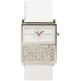 NIXON CHALET LEATHER CRYSTAL WATCH WHITE