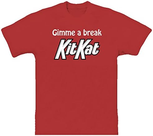 Pumped Up Shirts Gimme a Break Kit Kat Candy T Shirt M Red