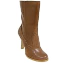 Women's Anne Michelle by Journee Mid-Calf High Heel Boots - Chestnut