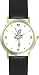 Blue Ballerina - Ballet Dancer No.1 - WATCHBUDDY&reg; DELUXE TWO-TONE THEME WATCH - Arabic Numbers - Black Leather Strap-Size-Large ( Men's Size or Jumbo Women's Size )