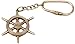 Hampton Nautical  Solid Brass/Copper Ship Wheel Key Chain, 5