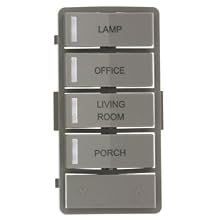 Leviton VPZLB-Z4G Vizia RF + Gray Label Kit for 4-Button Zone Controller (VRCZ4)