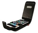 Apple 3G iPhone Alu - Leather Flip Case (Black)