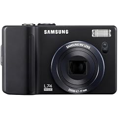 Samsung Digimax L74w Digitalkamera (7 Megapixel, 3,6-fach opt. Zoom, 7,6 cm (3 Zoll) Touchscreen, 450MB int. Speicher)