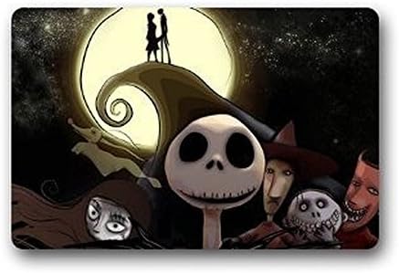 Our Iris Door Mat Nightmare Before Christmas Decorative Doormat Indoor/Outdoor Doormat Non-woven Fabric Non Slip Gate Rug 23.6(L) x 15.7(W)