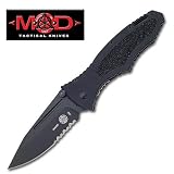 Mod Folding Knife Serrated Black Hornet by M.O.D.