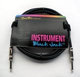 PRO GUITAR LEAD BLACK  20' (6M) NOISELESS - 1/4 (6.35MM) STRAIGHT JACK TO STRAIGHT JACK