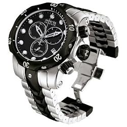 Invicta Men's Reserve Collection Black Ion-Plated and Stainless Steel Chronograph Watch #5727