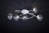 Trio 634010542 Deckenleuchte 72 x 45 x 25 cm / inklusive 5 x 28 W Energiesparleuchtmittel / G9 / chrom