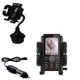 Sony Ericsson G900 Auto Cup Holder with Car Charger - Uses Gomadic TipExchange