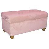 Dimple Storage Bench in Pink