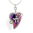 Purple Chai and Heart Necklace