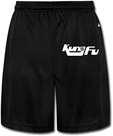 KungFu Logo Cool Slim Man's Short Skinny Sweatpants In Juniors
