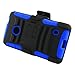 Eagle Cell PRNK521SPSTHLBLBK Hybrid Rugged TUFFSUIT with Kickstand for Nokia Lumia 521 - Retail Packaging - Blue/Black