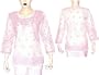 Womens Blouses Cotton Long Sleeve Top Shirt Chikan Embroidery Size M (ctop419)