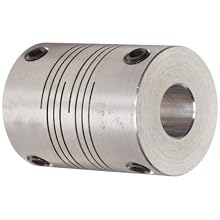 Ruland PSR Set Screw Beam Coupling, Polished Aluminum, Inch