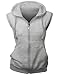 Xpril Womens Cotton Zip Up Hoodie Vest