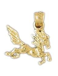 Dazzlers Solid 14 karats Gold 3D Horse Charm Pendant available in three colors from jewelsberry (weights: 1.7 grams only)
