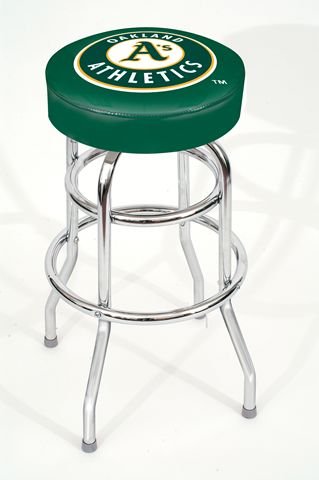 Oakland Athletics Backless Swivel Sports Bar Stool