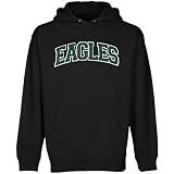 NCAA Eastern Michigan Eagles Black Arch Applique Midweight Pullover Hoody