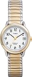 Timex Women's T2H381 Gold Stainless-Steel Analog Quartz Watch with White Dial