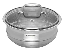 Le Creuset 3-Ply Stainless Steel Multi-Steamer with Glass Lid, fits 16 cm, 18 cm and 20 cm Pans