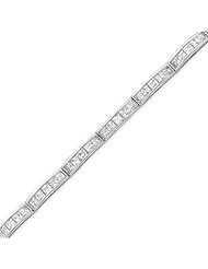 Sterling Silver CZ Bracelet - 7 Inch