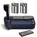 Opteka Battery Pack Grip / Vertical Shutter Release for Canon EOS 20D, 30D, 40D, & 50D Digital SLR Camera with 2 BP-511 Batteries (4000mAh Total)