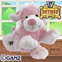 Webkinz Pink and White Dog with Webkinz Magnetic Bookmark