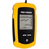 Venterior Portable Wired Fish Finder LCD Display Sonar Sensor Fishfinder Alarm Transducer Fishfinder